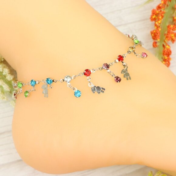"Handmade Anklet – Elegant & Delicate Jewelry for Women | UNVRC1241 - Picture 3 of 10